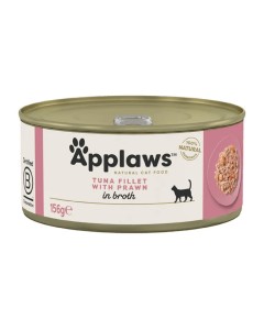 Applaws Cat Τόνος Φιλέτο με Γαρίδες σε Ζωμό Κονσέρβα 156gr