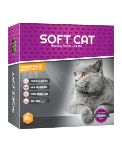 Soft Cat Box Άμμος Υγιεινής με Άρωμα Λεβάντα 10kg σε Κουτί