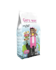 Cat's Way Άμμος Μπετονίτη με Άρωμα Πούδρας 18L