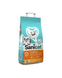 Sanicat Active Clumping Λευκή Άμμος Μπετονίτη Duo Vanilla & Mandarin 10L