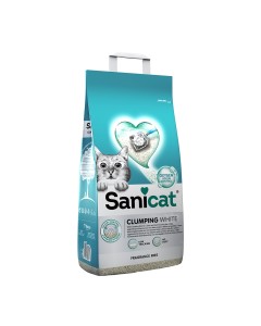Sanicat Clumping Λευκή Άμμος Μπετονίτη Χωρίς Άρωμα 10L