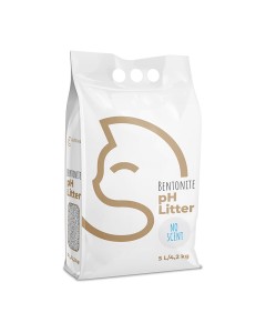 Kitties Bentonite Cat Litter με Δείκτη pH Χωρίς Άρωμα 5L - 4.2kg