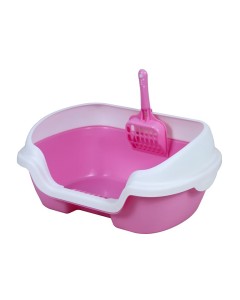 Pet Interest Λεκάνη Γάτας με Φτυαράκι 40x30x18cm Ροζ
