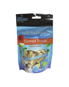 Tail Swingers Small Breeds Dental Twists Ροδάκινο 130gr