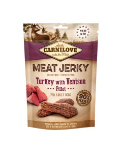 Carnilove Snack Jerky Turkey & Venison Fillet 100gr