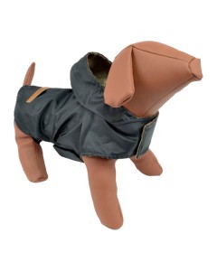 Woofmoda Αδιάβροχο Μπουφάν Σκύλου Με Κουκούλα Μαύρο 28εκ.