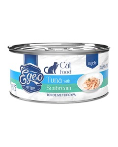 Egeo Cat Adult Τόνος με Τσιπούρα σε Ζελέ 85gr