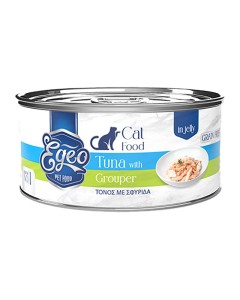 Egeo Cat Adult Τόνος με Σφυρίδα σε Ζελέ 85gr