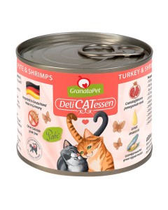 GranataPet Delicatessen Pate Turkey & Shrimps 200gr