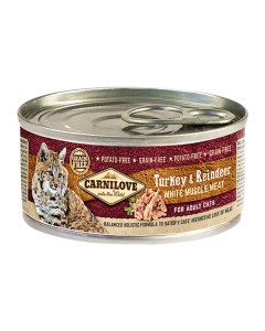 Carnilove Can Adult Cats Turkey & Reindeer 100gr