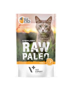 Vet Expert Raw Paleo Sterilised Turkey 100 gr