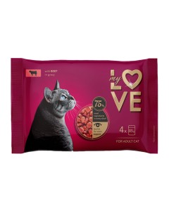 My Love Cat Adult Beef 4x85gr