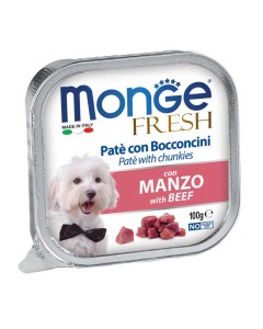 Monge Dog Pate & Chunkies with Beef 100gr