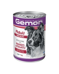 Gemon Dog Chunks Adult Medium Beef & Liver 415gr
