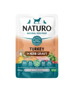 Naturo Adult Grain Free Turkey in Herb Gravy 100gr