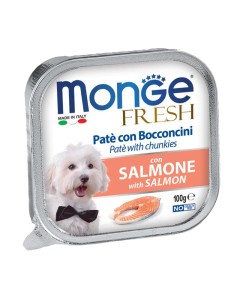 Monge Dog Pate & Chunkies with Salmon 100gr