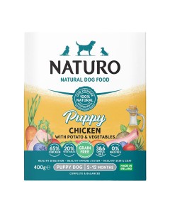 Naturo Puppy Grain Free Chicken, Potato & Veggies 400gr