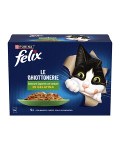 Felix Agail Βοδινό & Καρότο, Κοτόπουλο & Ντομάτα 10x85gr