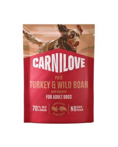 Carnilove Dog Adult Pate Pouch Turkey, Wild Boar & Rosehip 300gr