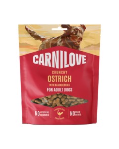 Carnilove Dog Adult Crunchy Snack Ostrich & Blueberries 200gr