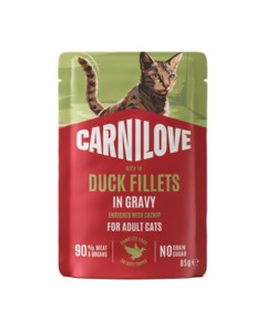 Carnilove Cat Adult Pouch Gravy Duck & Catnip 85gr
