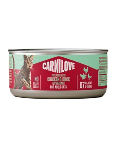 Carnilove Cat Adult Can Pate Chicken, Duck & Pheasant 100gr