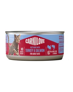Carnilove Cat Adult Can Pate Turkey & Salmon 100gr