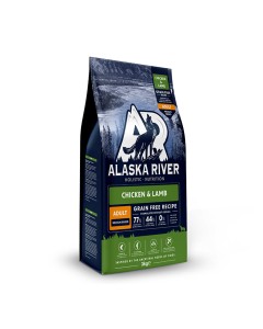 Alaska River Grain Free Adult Medium Chicken & Lamb 3kg