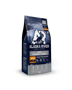 Alaska River Grain Free Adult Light Chicken & Turkey 3kg