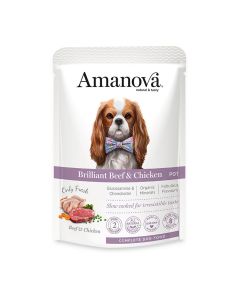 Amanova Dog Adult Brilliant Beef & Chicken Grain Free 100g Φακελάκι