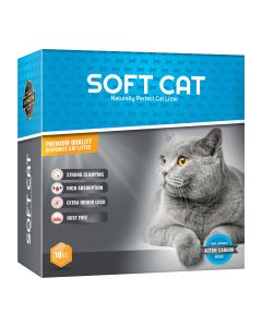 Soft Cat Box Άμμος Υγιεινής με Ενεργό Άνθρακα 10kg σε Κουτί
