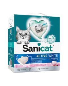 Sanicat Active White Ultra Clumping Λευκή Άμμος Μπετονίτη με Άρωμα Lotus Flower 10L