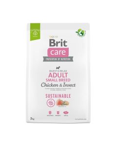 Brit Care Sustainable Dog Adult Small Chicken & Insect 3kg