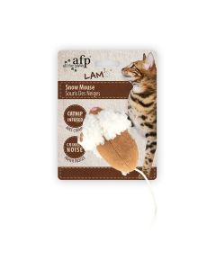 AFP Παιχνίδι Lambswool Snow Mouse 5x5x3cm με Catnip