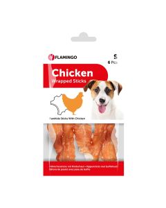 Flamingo Chicken Wrapped Sticks 12cm 6τμχ 70gr