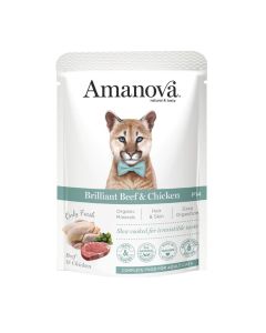 Amanova Cat Adult Brilliant Beef & Chicken 85gr Φακελάκι