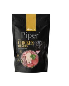 Piper Adult Καρδιά Κοτόπουλου, Σπανάκι & Καστανό Ρύζι Pouch 500gr