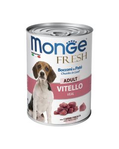 Monge Dog Pate & Chunks Adult Veal 400gr