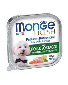 Monge Dog Pate & Chunkies with Chicken & Vegetables 100gr