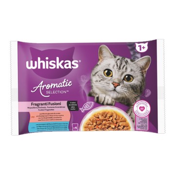 Whiskas Multipack Aromatic Selection Μυρωδάτες Επιλογές σε Σάλτσα 4x85gr