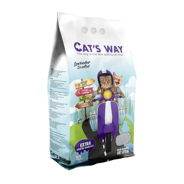 Cat's Way Άμμος Μπετονίτη με Άρωμα Λεβάντας 10L