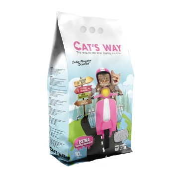 Cat's Way Άμμος Μπετονίτη με Άρωμα Πούδρας 10L