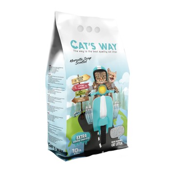 Cat's Way Άμμος Μπετονίτη με Άρωμα Σαπούνι Μασσαλίας 10L