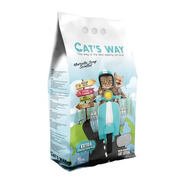 Cat's Way Άμμος Μπετονίτη με Άρωμα Σαπούνι Μασσαλίας 5L