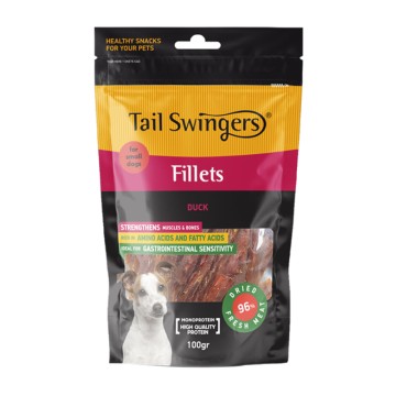 Tail Swingers Small Breeds Λιχουδιές από Φιλετάκια Πάπιας 100gr