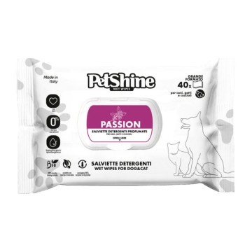 Petshine Υγρά Μαντηλάκια Καθαρισμού Passion 40τμχ