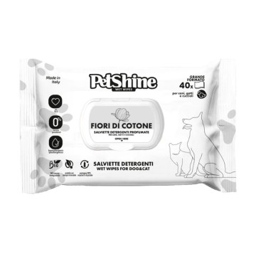 Petshine Υγρά Μαντηλάκια Καθαρισμού Cotton Flowers 40τμχ
