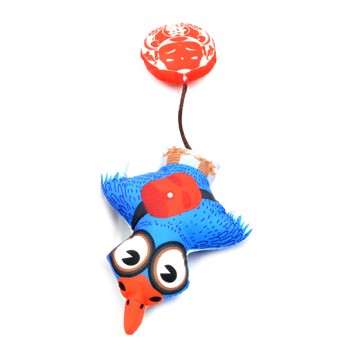 Pet Interest Big Mouth Bird Παιχνίδι Silver Vine 13.5x11.5x3cm Μπλε