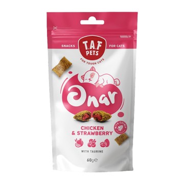 Taf Pets Onar Chicken & Strawberries 60gr Λιχουδιές Γάτας με Κοτόπουλο & Φράουλες