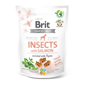 Brit Dog Snack Crunchy Cracker Insects & Salmon 200gr